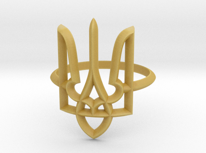 Ukrainian Trident Ring. US 6.0 3d printed