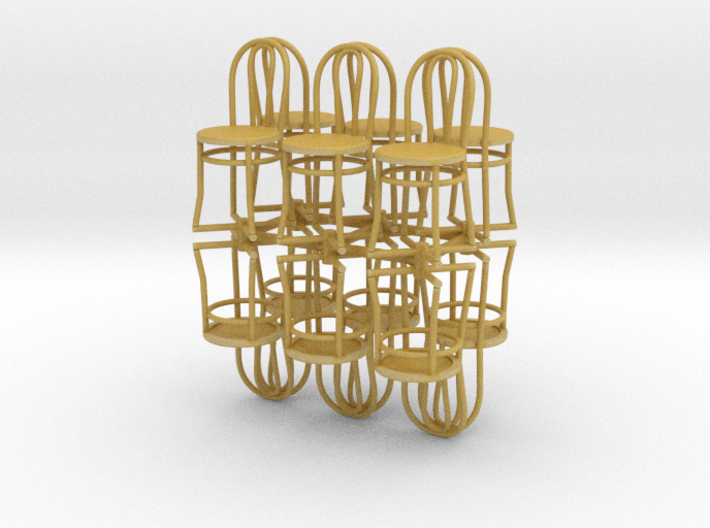 Bistro / Cafe Chairs in 1/32 scale. 12 per pack 3d printed 