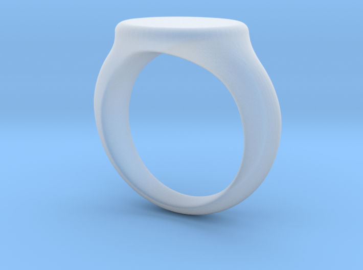 Silver Oval top Ring 3d printed