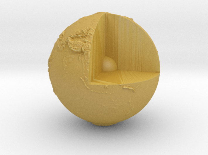 Earth with relief 3d printed