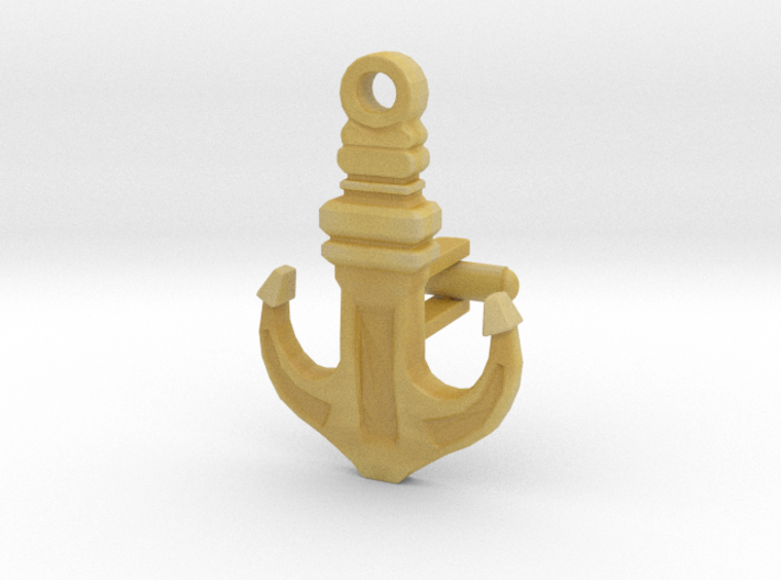 Anchor Cufflink 3d printed
