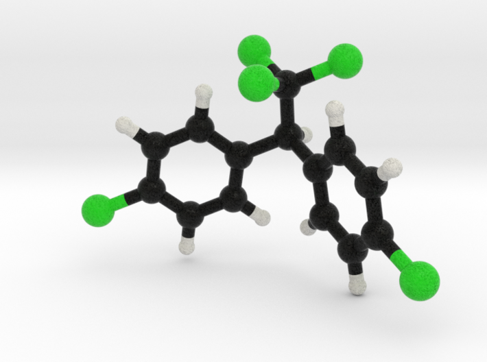 DDT molecule model 3d printed
