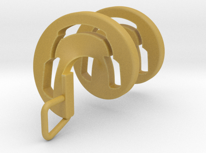Headphones Spiral Pendant 3d printed