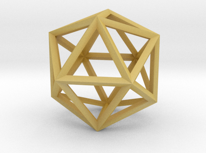 Icosahedron(Leonardo-style model) 3d printed
