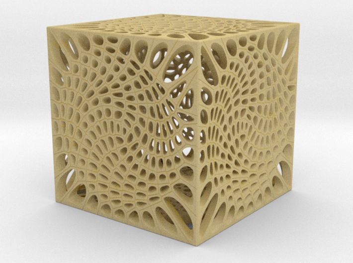 Voronoi cube lampshade ~ 100mm tall 3d printed