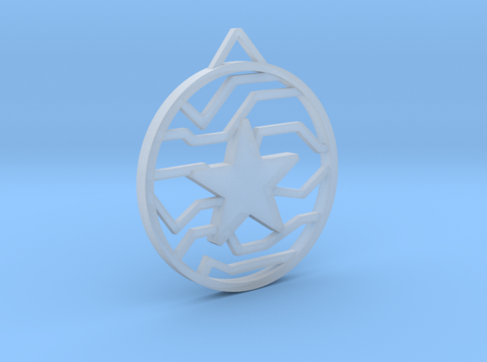 Winter Soldier Star Pendant (Large) 3d printed