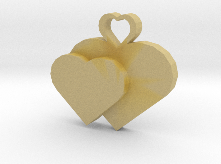 Heart2heart Pendant 3d printed