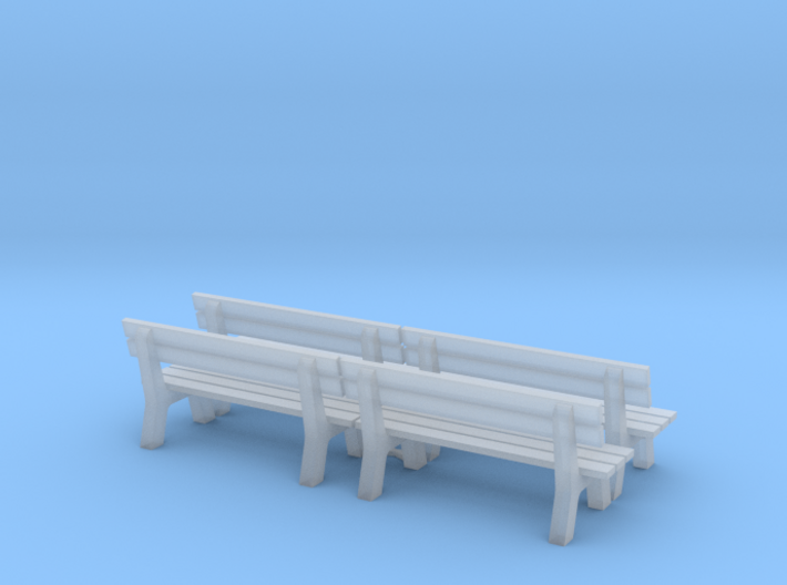 1:43,5 Spur 0 - 4x Parkbank / Park Bench - Spur / 3d printed