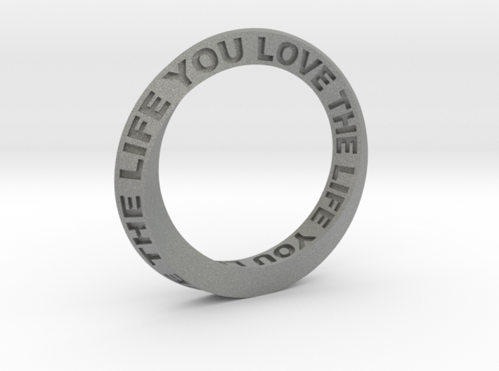 Live The Life You Love - Mobius Ring 3d printed