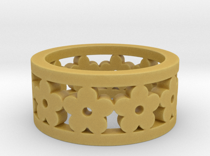 Flower Cut Ring Ring Size 7 3d printed