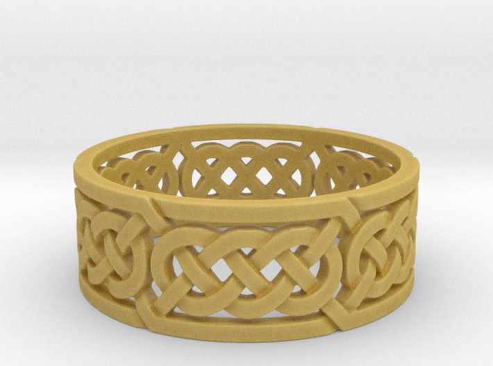 Celtic Treble Knot Ring 3d printed