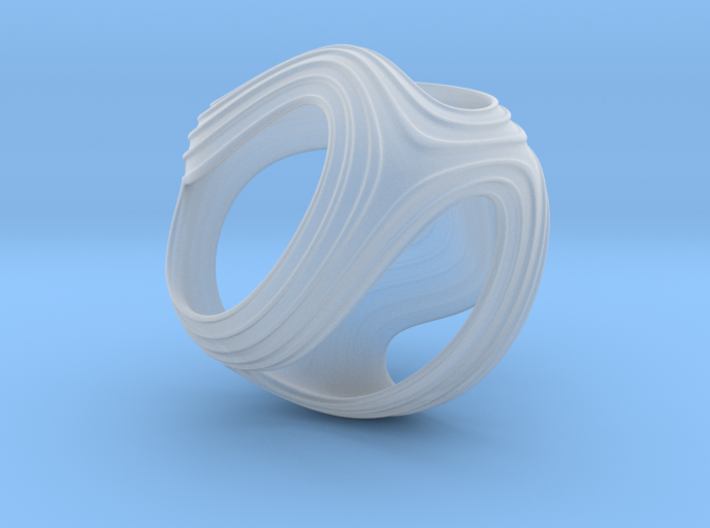 Iron Rhino - Iso Sphere 1 - Ribbed Pendant Design 3d printed
