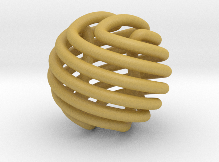 Figure-8 knot sphere 3d printed