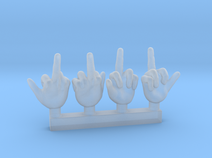 Middle Finger Hand Conversion 3d printed
