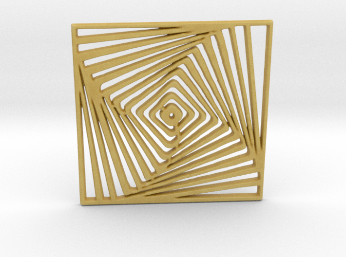 Twist Illusion Pendant 3d printed