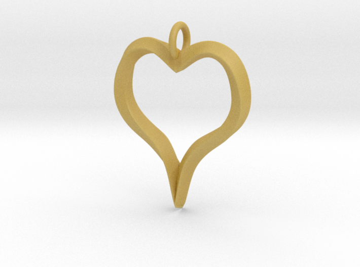 Twisted Heart pendant 3d printed
