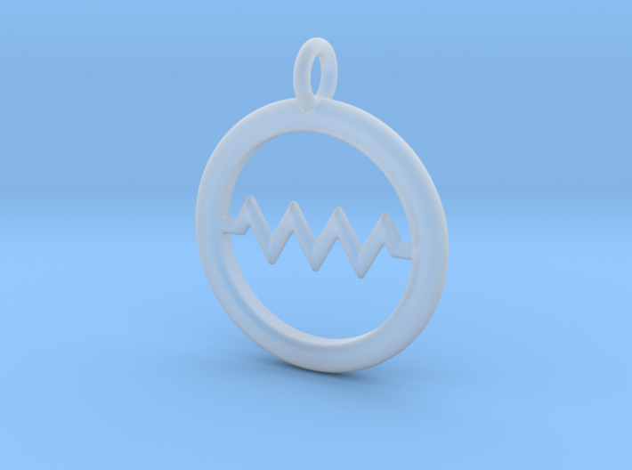 Resistor Symbol Pendant 3d printed
