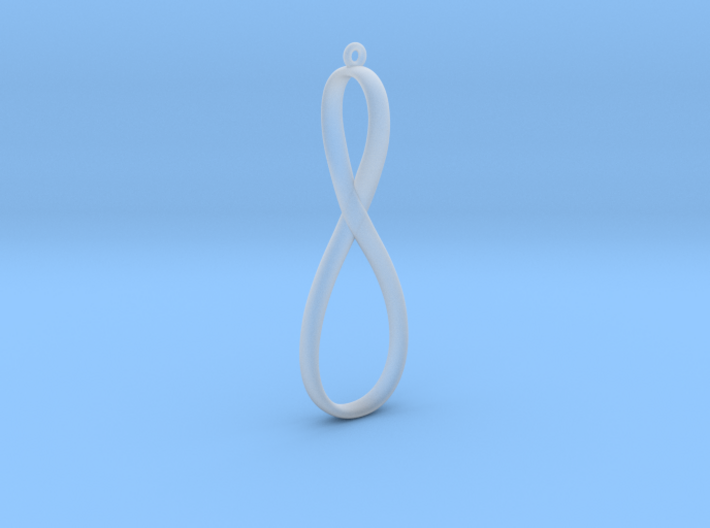 Long Figure Eight Earring or Pendant 3d printed