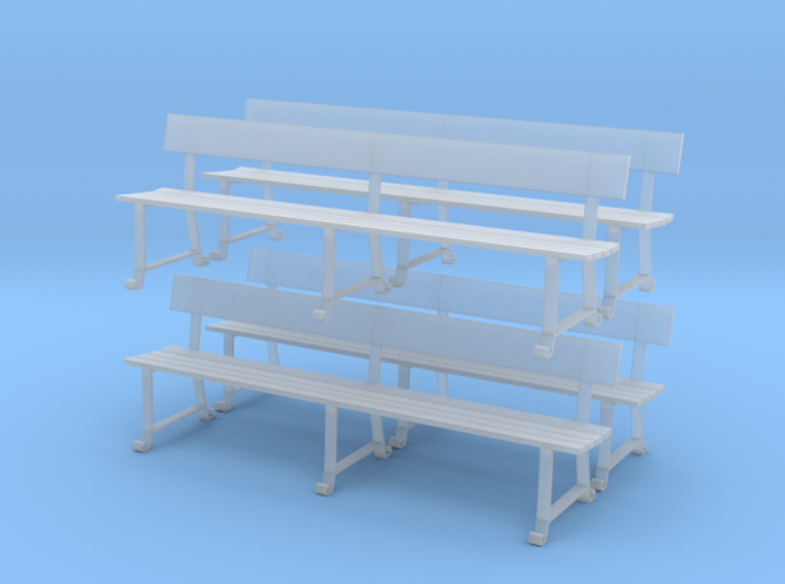 Wrought Iron station bench (O scale) 3d printed