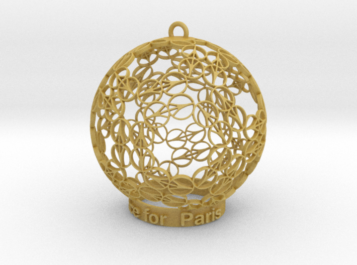 Peace for Paris Memento Ornament 3d printed