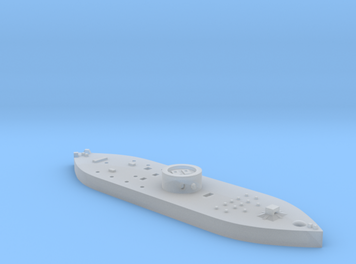 1:1200 Ironclad USS Monitor 3d printed