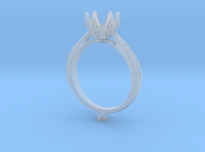 CC22-Engagement Ring Printed Wax. 3d printed