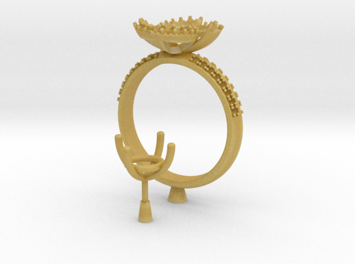 CC85- Engagement Ring With Separated Parts Printed 3d printed