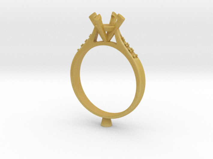 CC27-Engagement Ring Printed Wax. 3d printed