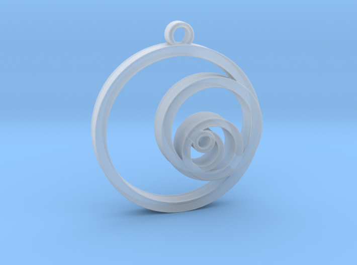 Fibonacci Circles Necklace 3d printed