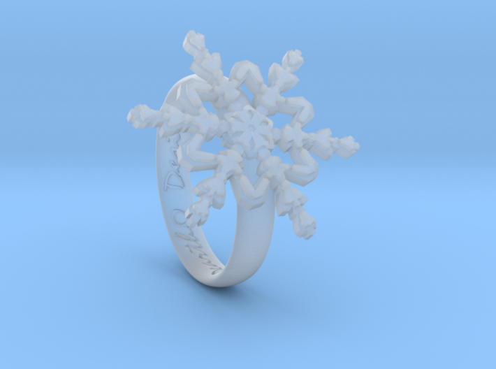 Snowflake Ring 2 d=16.5mm h35d165 3d printed