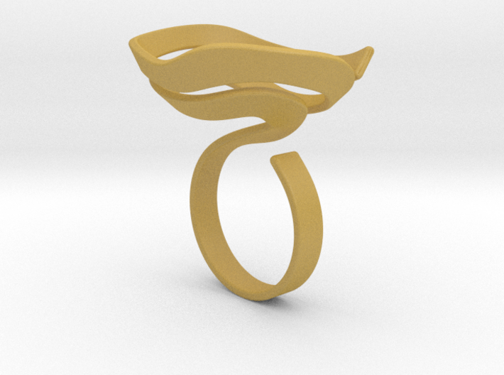 Swirl ring - size 7 3d printed