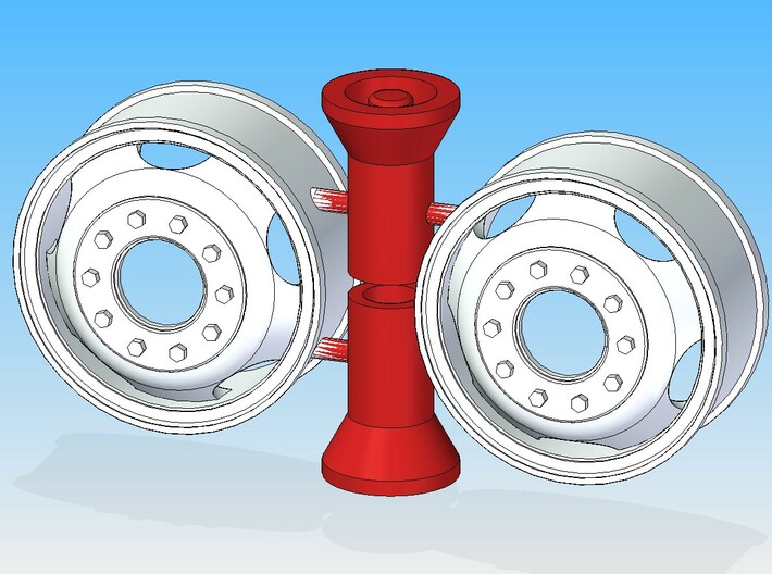 5-hole rim set 1:25 3d printed 