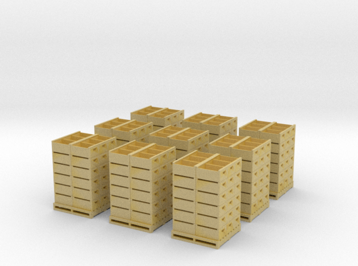 Citrus Field Lugs in Stacks with Pallets in N Scal 3d printed 