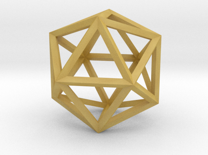 17cm-Icosahedron-Platon05-Polyhedron05 3d printed