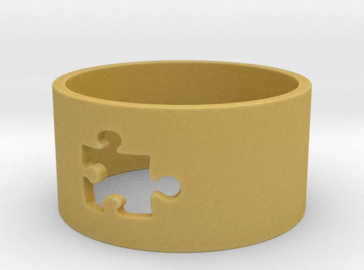 Puzzle Piece Ring Size 8 3d printed