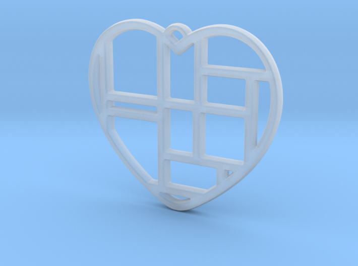 Mondrian Heart 3d printed