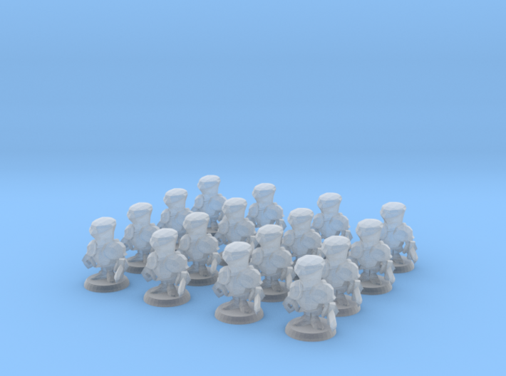 ARMY OF POCKET KNIGHTS 3d printed