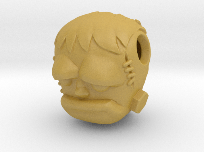 Reversible Frankenstein head pendant 3d printed