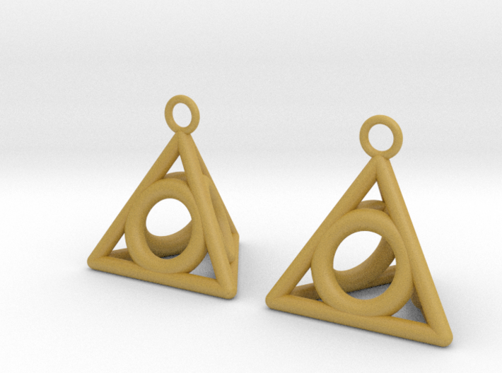 Pyramid triangle earrings serie 3 type 4 3d printed