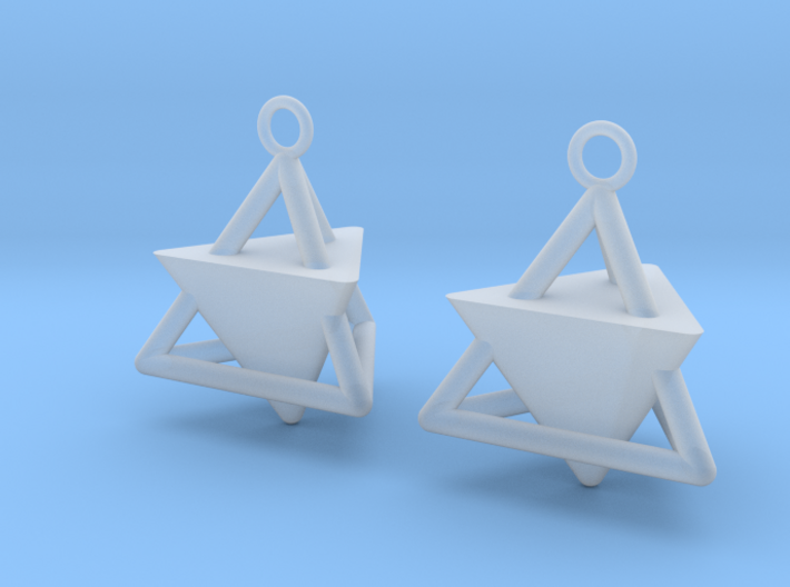 Pyramid triangle earrings Serie 2 type 3 3d printed