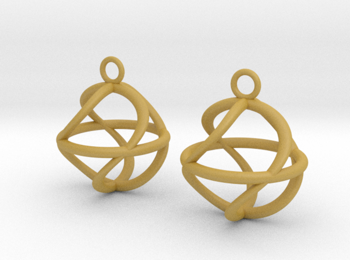 Twist ball earrings 3d printed