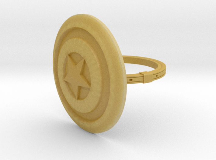 Captain America Ring - 17.35mm - US Size 7 3d printed