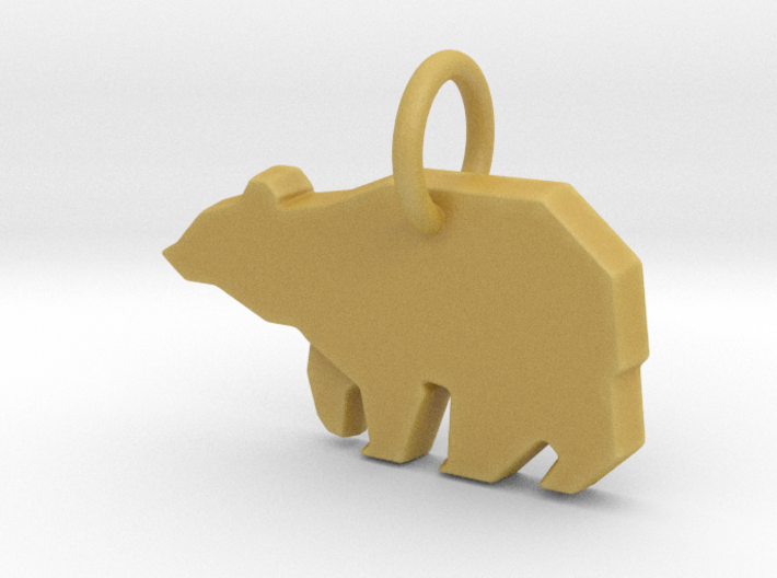Bear Pendant 3d printed