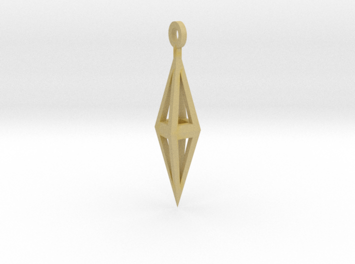 Brilliant Facets - Triangle Earrings 3d printed