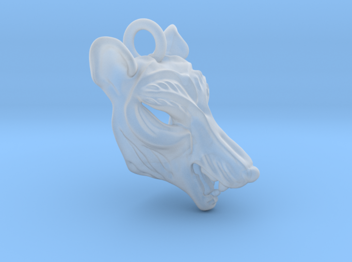Plastic Thylacine Small Pendant 3d printed