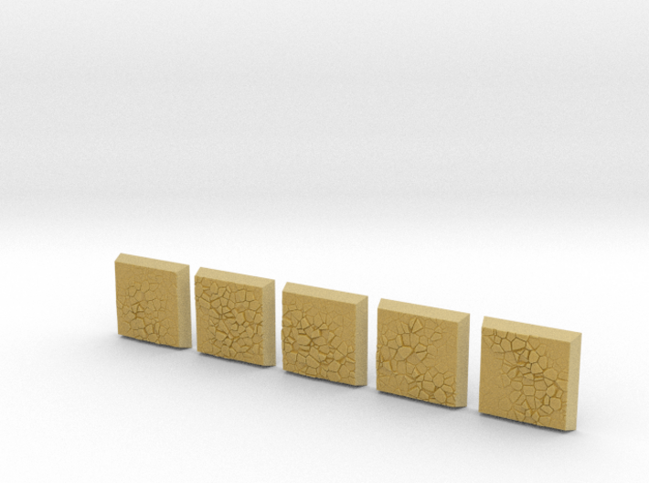 20mm Square Bases - Baked Earth 3d printed 