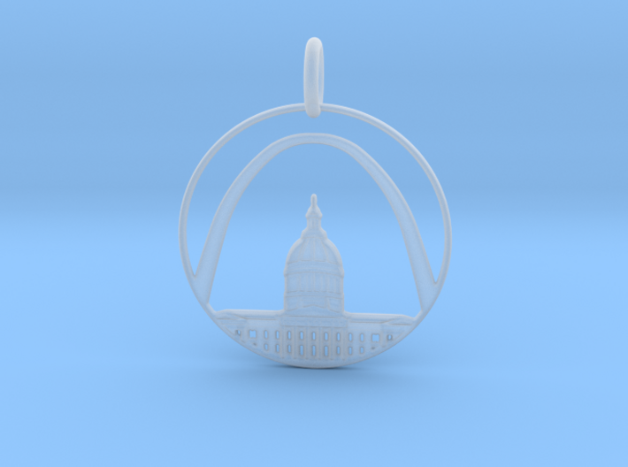 St. Louis Pendant With Loop 3d printed