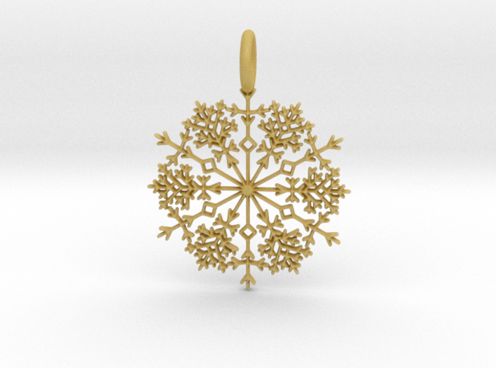 Winter Snowflake Pendant 3d printed