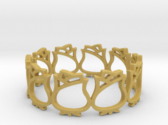 Roses Ring (Size 11-13) 3d printed