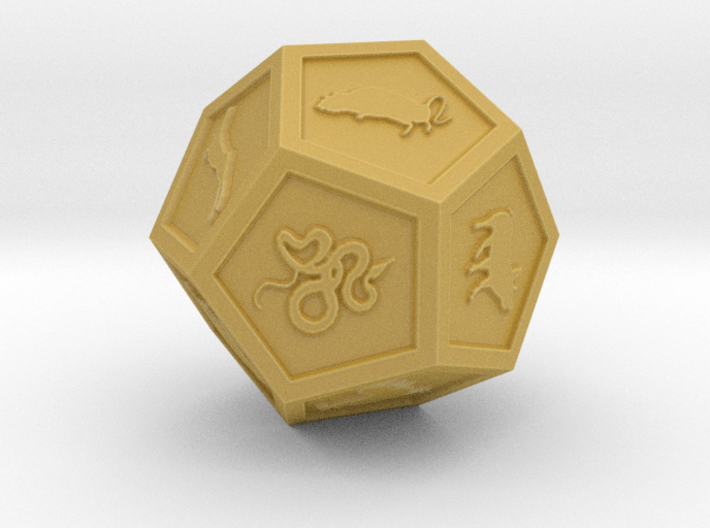 Dodec chinese zodiac 3d printed
